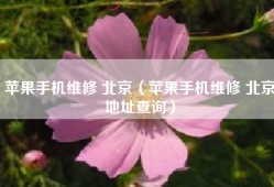 苹果手机维修 北京（苹果手机维修 北京地址查询）